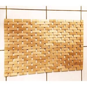 Bamboo Bath or Shower Mat Silicone Grippers - SlipX Solutions 26" x 16.5"